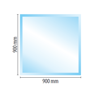 Sklo pod kamna čtvercové  90 x  90 cm