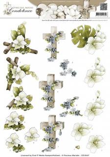 3D Výřezy Kondolence soustrast květy