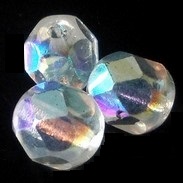 Broušené korálky krystal AB 12mm