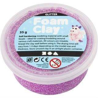 Foam Clay kreativní kuličková hmota fialová třpytivá