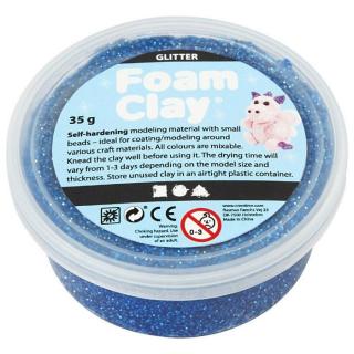 Foam Clay kreativní kuličková hmota modrá třpytivá
