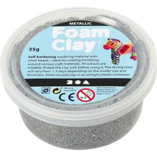 Foam Clay kreativní kuličková hmota stříbrná