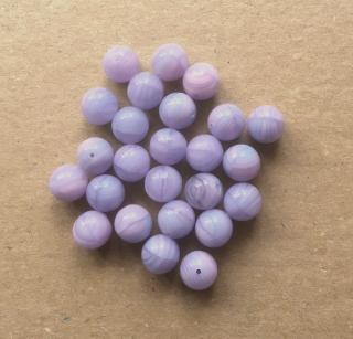 Mačkaný korálek 8mm fialový lesklý
