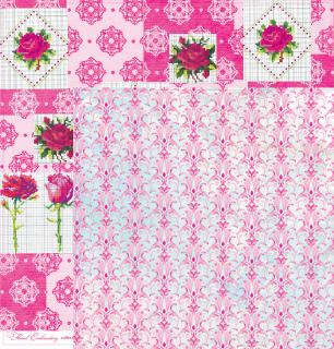 Oboustranný papír Floral Embroidery