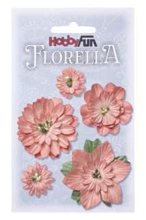 Papírové květy FLORELLA - broskev