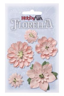 Papírové květy FLORELLA - jemně růžové