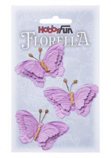 Papíroví motýli FLORELLA fialoví