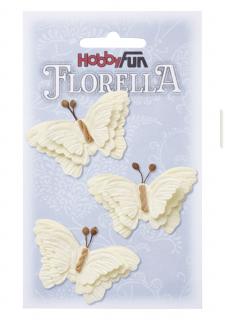 Papíroví motýli FLORELLA krémoví
