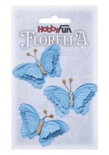 Papíroví motýli FLORELLA modří