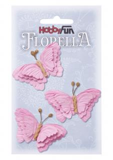 Papíroví motýli FLORELLA růžoví