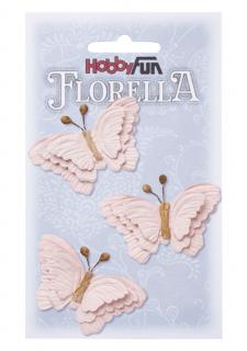 Papíroví motýli FLORELLA světle růžoví