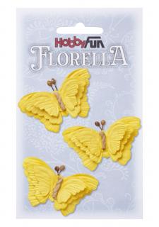 Papíroví motýli FLORELLA žlutí