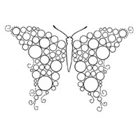 razítko gelové silikonové Motýl a bubliny