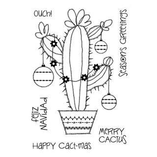 razítko gelové silikonové Vánoční kaktus