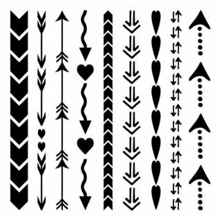 Šablona Arrows and Hearts