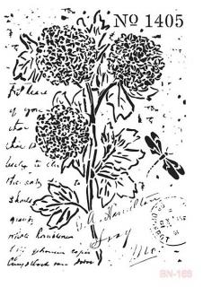 Šablona Květiny a písmo