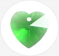 Srdce skleněné zelené