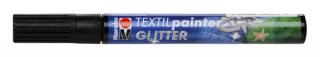 TEXTIL PAINTER GLITTER - černý