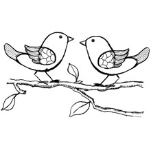 Transparentní razítko dva ptáčci (1ks)