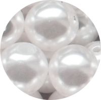 Voskové perle 12 mm bílá