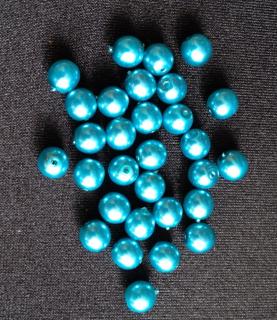 Voskové perle 6 mm světle modré
