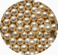 Voskové perle 6mm krémová