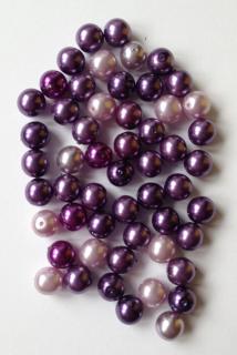 Voskové perle 8 mm mix fialový