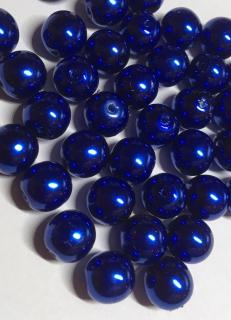 Voskové perle 8 mm tmavě modré