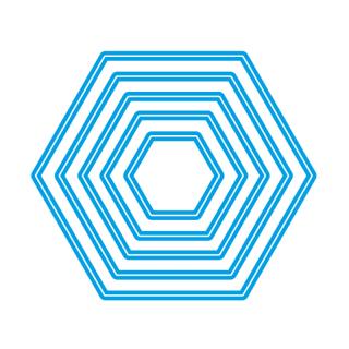 Vyřezávací šablona Hexagon