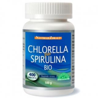 Chlorella+spirulina tablety BIO, 400ks (100g), Nástroje zdraví
