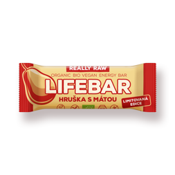 Lifebar hruška s mátou BIO RAW 47g, Lifefood