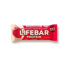 Lifebar protein jahoda BIO RAW 47g, Lifefood