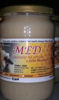 Med pastový z Jižní Moravy 750g, J.Krakovský