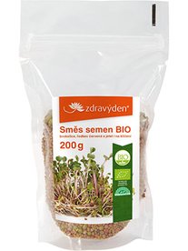 Směs brokolice, ředkev, jetel BIO 200g (semena na klíčení), Zdravý den