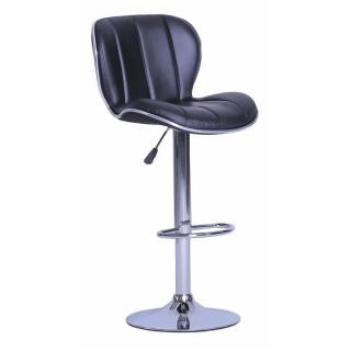 Barová židle, černá / chromovaná, DUENA