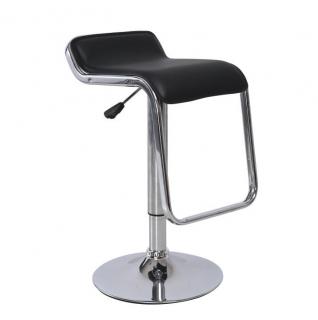 Barová židle, ekokůže černá / chrom, ILANA