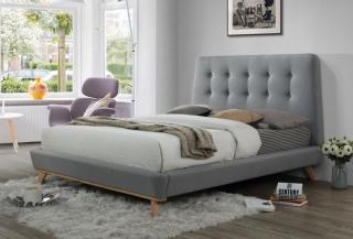 Čalouněná postel DONA 160x200 šedá
