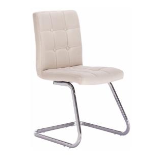 Designová stolička, krémová látka, LAVINIA