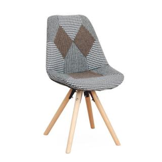 Designová stolička, látka patchwork, PEPITO TYP 10