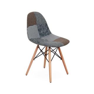 Designová stolička, látka patchwork, PEPITO TYP 9