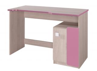 DUO D6 pracovní stůl santana/růžová
