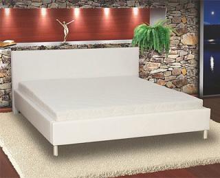 Elegantní manželská postel PUPP 180x200 cm vč. roštu Ekokůže bílá