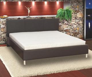 Elegantní manželská postel PUPP 180x200 cm vč. roštu Ekokůže černá