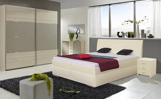 Jednolůžková čalouněná postel LIANA 2 110 x 200 cm vč. roštu a ÚP Ekokůže bílá M01