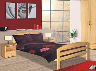 Jednolůžková postel AMÉLIE LUX 90x200cm s roštem  borovice
