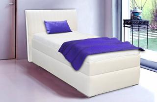Jednolůžková postel s úložným prostorem LIANA 90 x 200 cm vč. roštu Ekokůže bílá