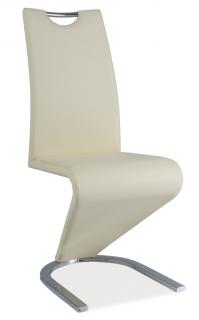 Jídelní čalouněná židle H-090 krémová/chrom