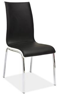 Jídelní čalouněná židle H-135 černá/bílá
