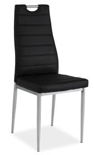 Jídelní čalouněná židle H-260 černá/chrom II.jakost