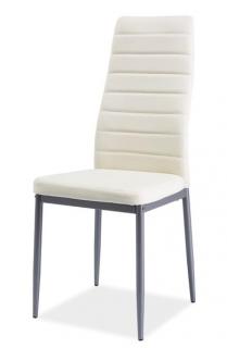 Jídelní čalouněná židle H-261 Bis krém/alu